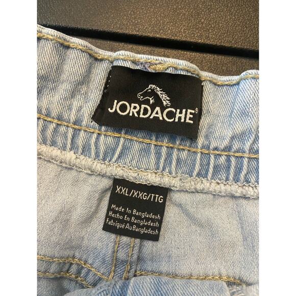 Vintage Jordache High Rise Crop Jeans Womens XXL Light Wash Blue Stretch Pockets - Picture 6 of 15